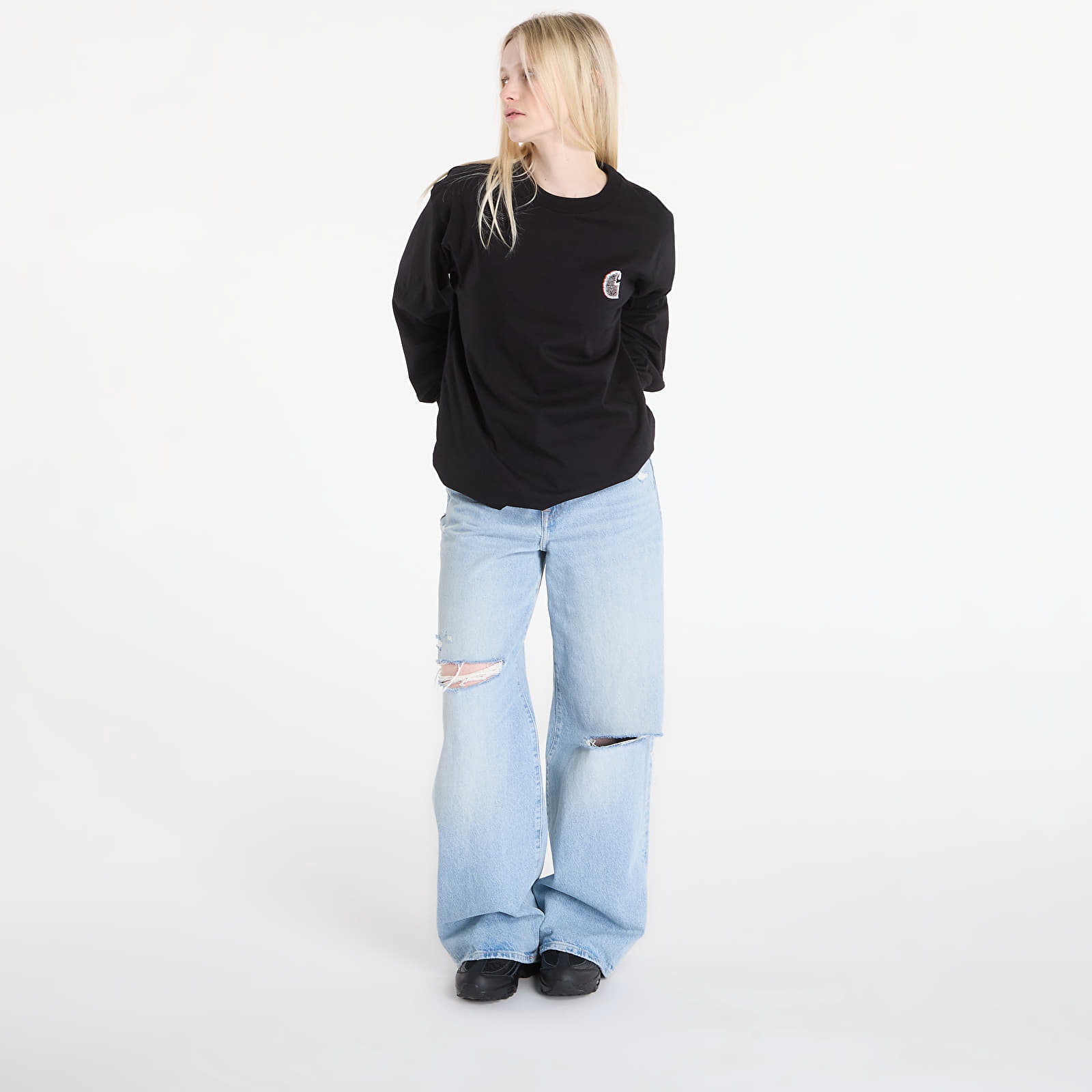 T-shirts til mænd Carhartt WIP L/S Mind Your Head T-Shirt UNISEX Black