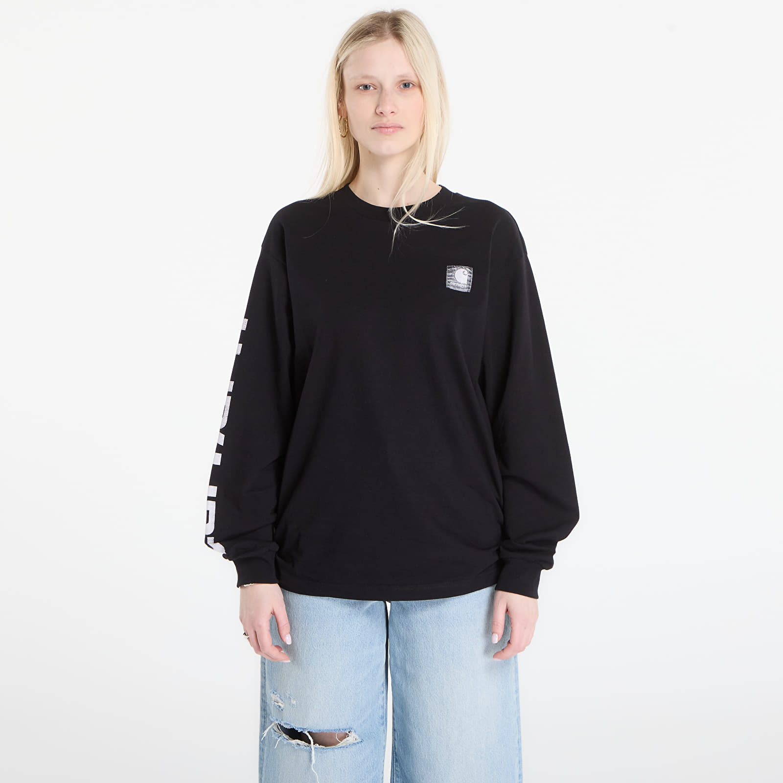   Μπλούζες Carhartt WIP L/S Archive Script T-Shirt UNISEX Black