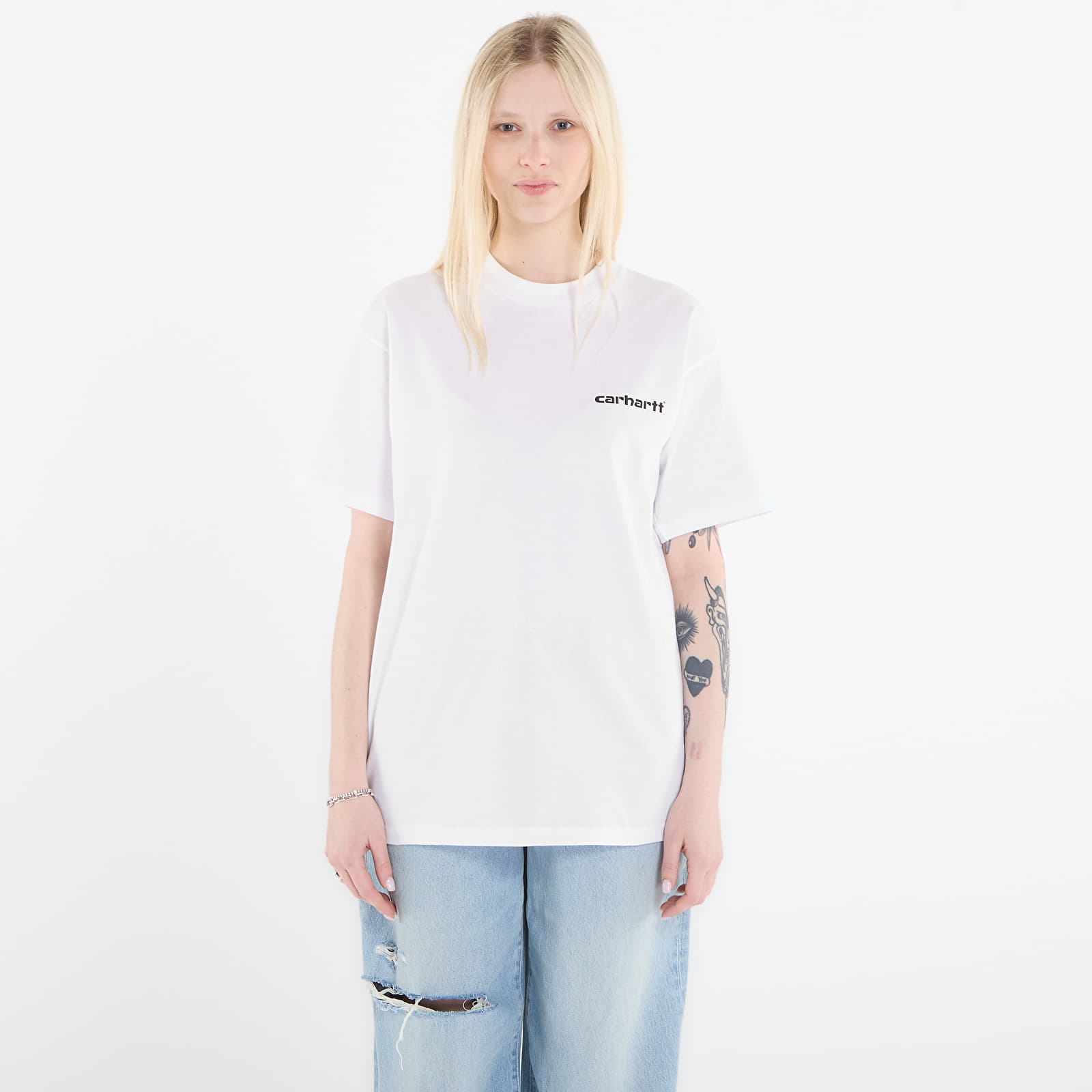 T-paidat Carhartt WIP S/S Archive Lines T-Shirt UNISEX White