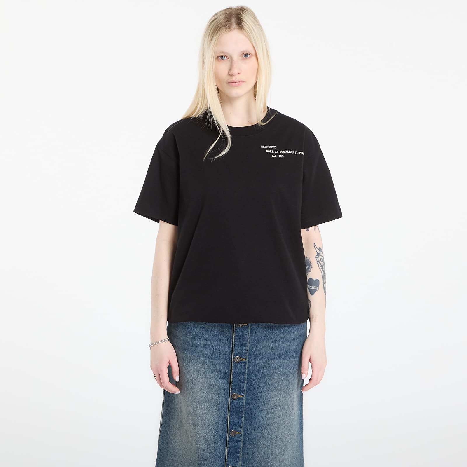 Trička Carhartt WIP S/S Punched T-Shirt UNISEX Black