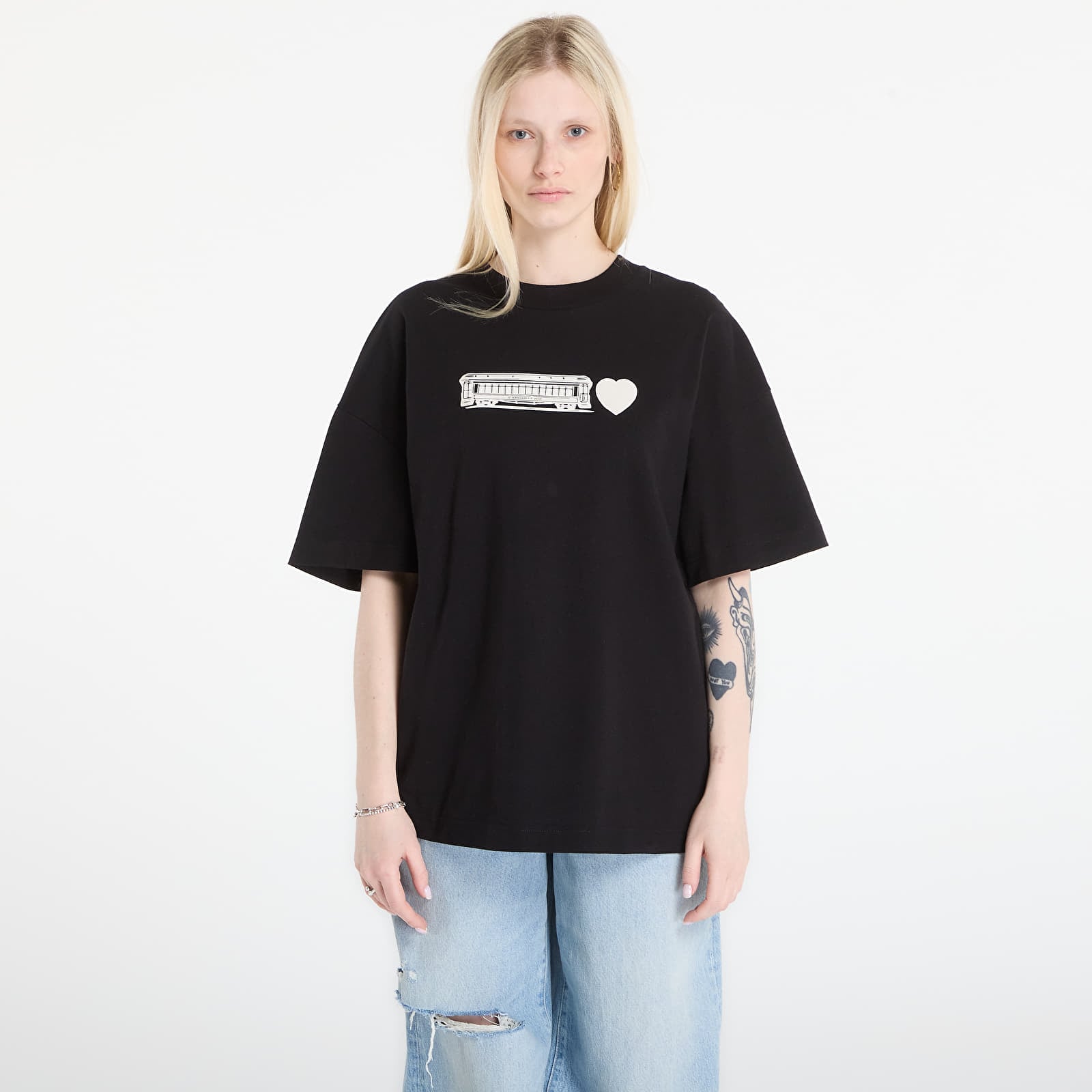 Majice T-shirt Carhartt WIP S/S Deconstructed Label T-Shirt UNISEX Black
