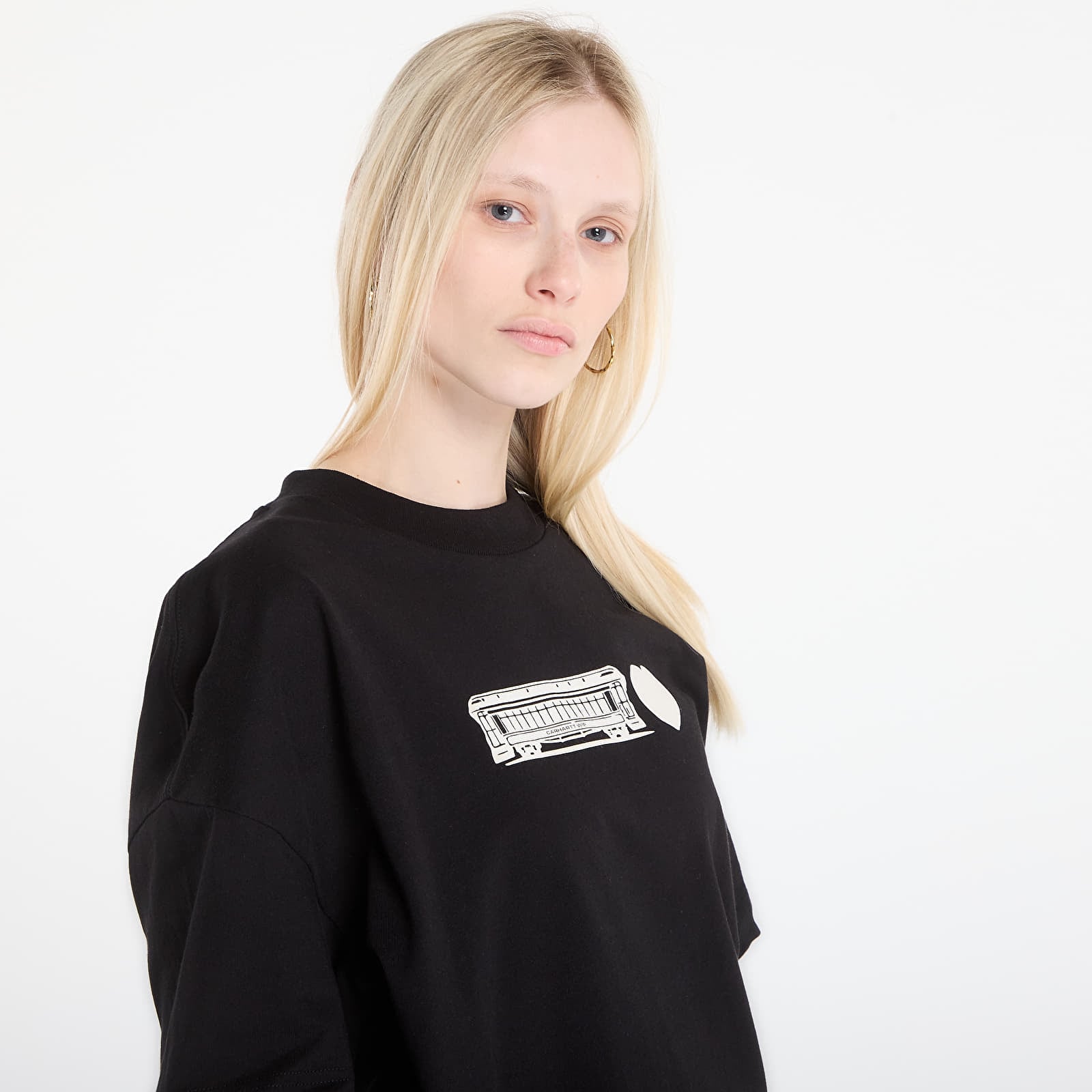 Majice T-shirt Carhartt WIP S/S Deconstructed Label T-Shirt UNISEX Black