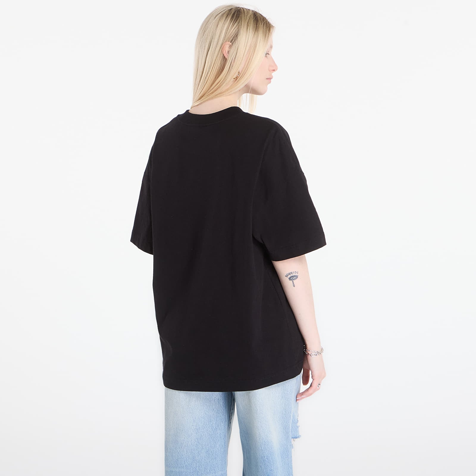 Majice T-shirt Carhartt WIP S/S Deconstructed Label T-Shirt UNISEX Black