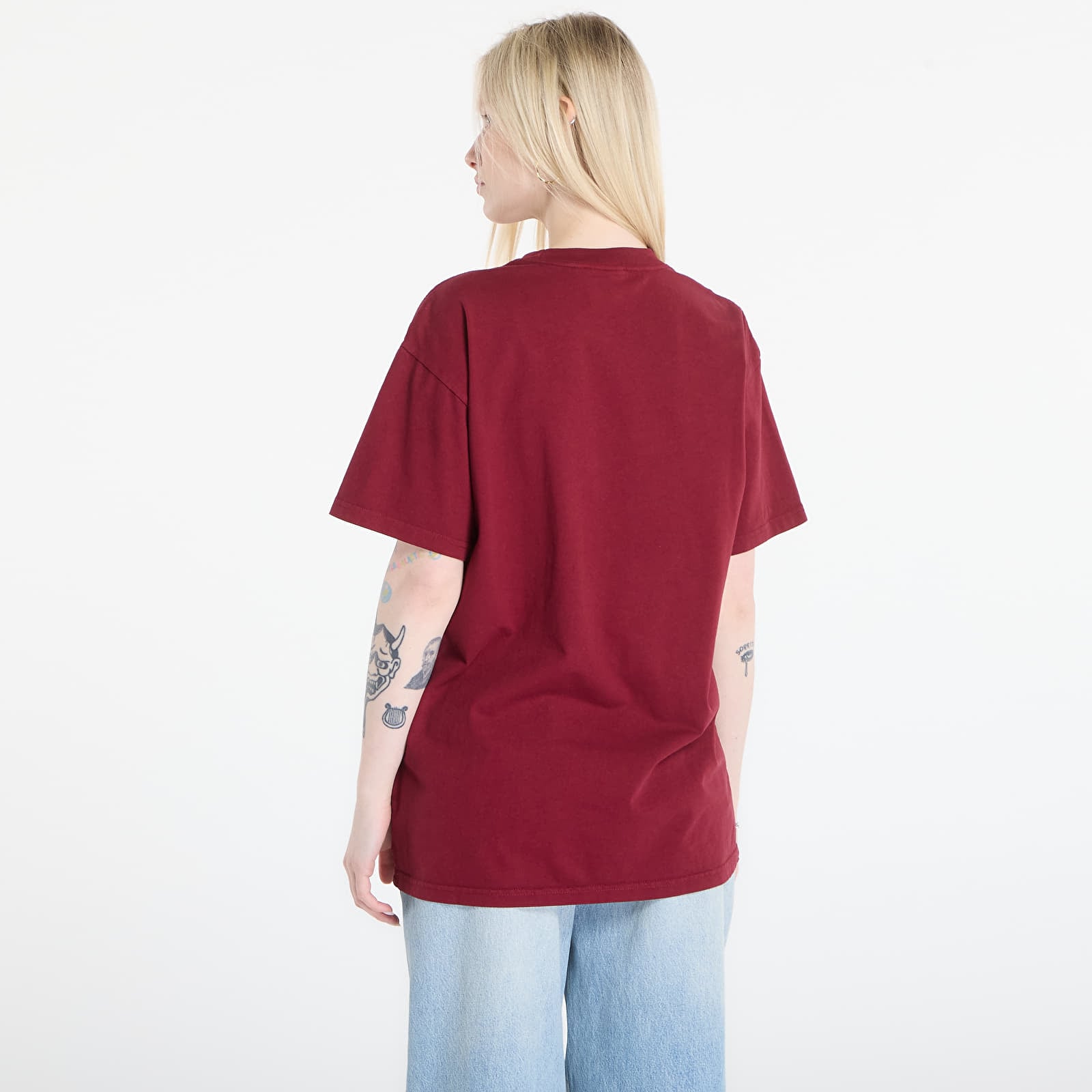 T-paidat Carhartt WIP S/S Faded Pond Corps T-Shirt UNISEX Marsala