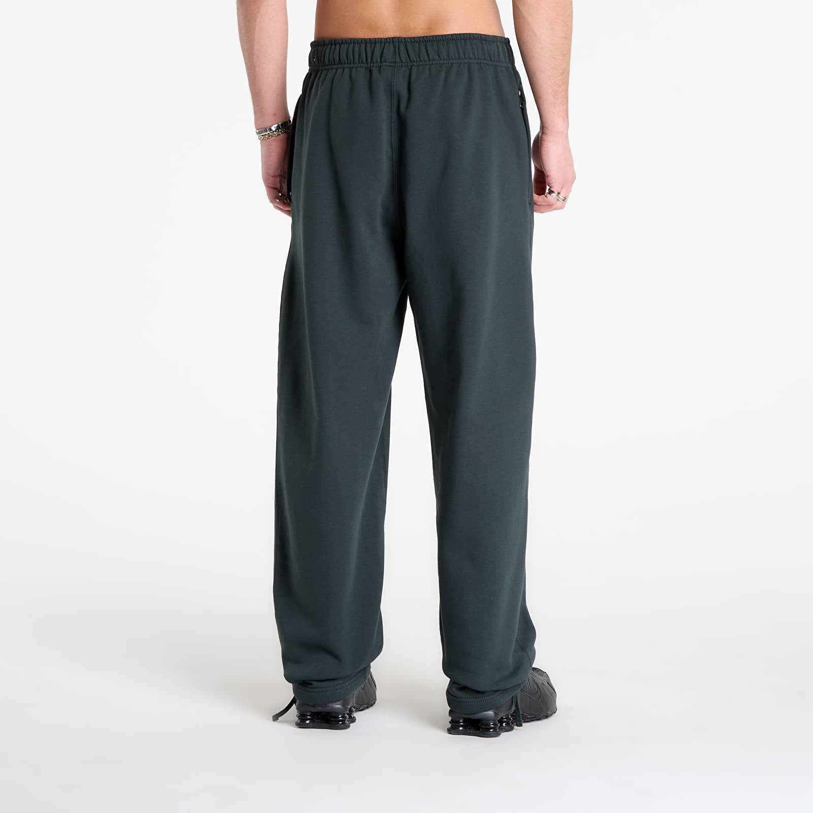 Jogginghosen Nike Solo Swoosh Men's Fleece Open-Hem Pants Black Spruce/ White