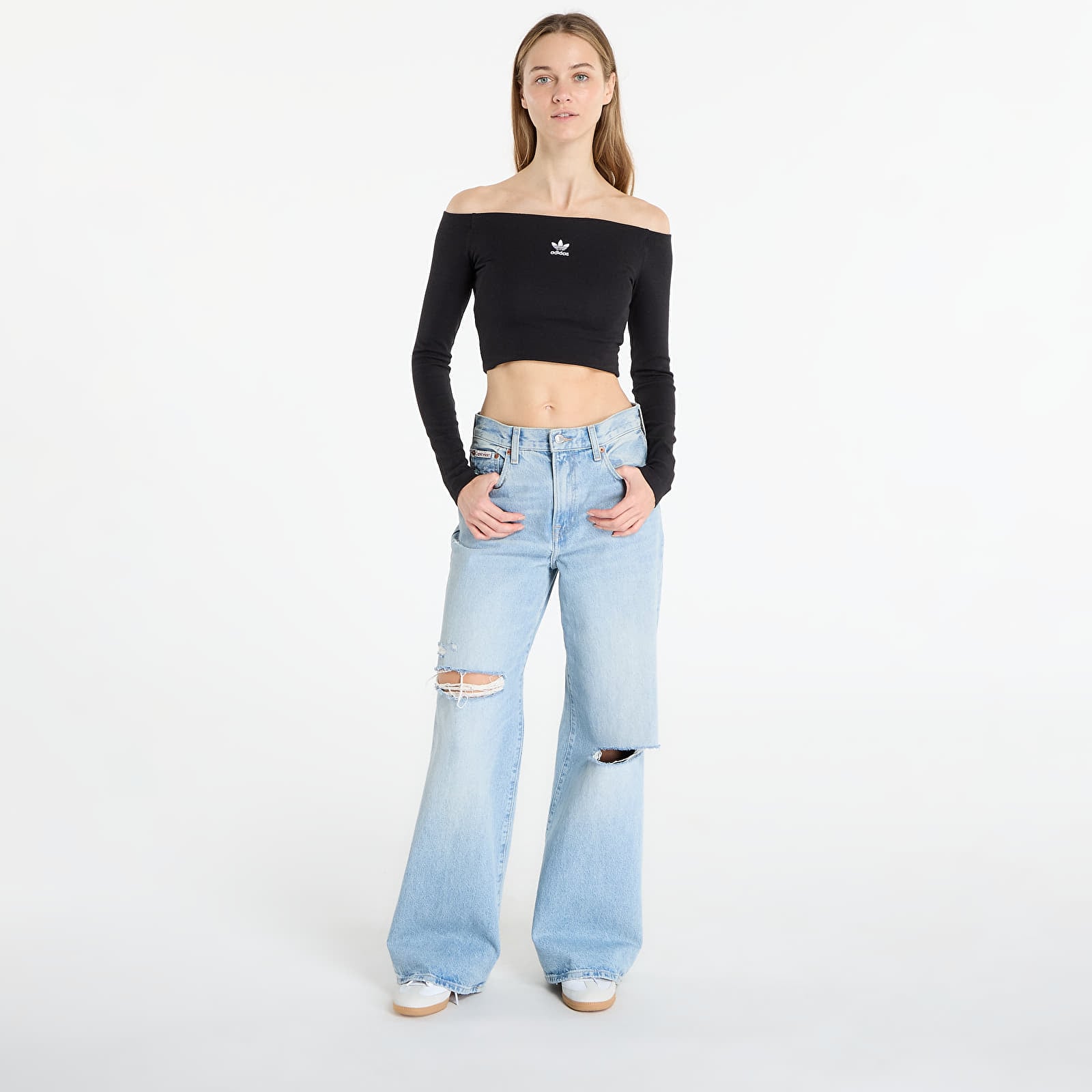 T-shirts adidas Ess Rib Ls Black