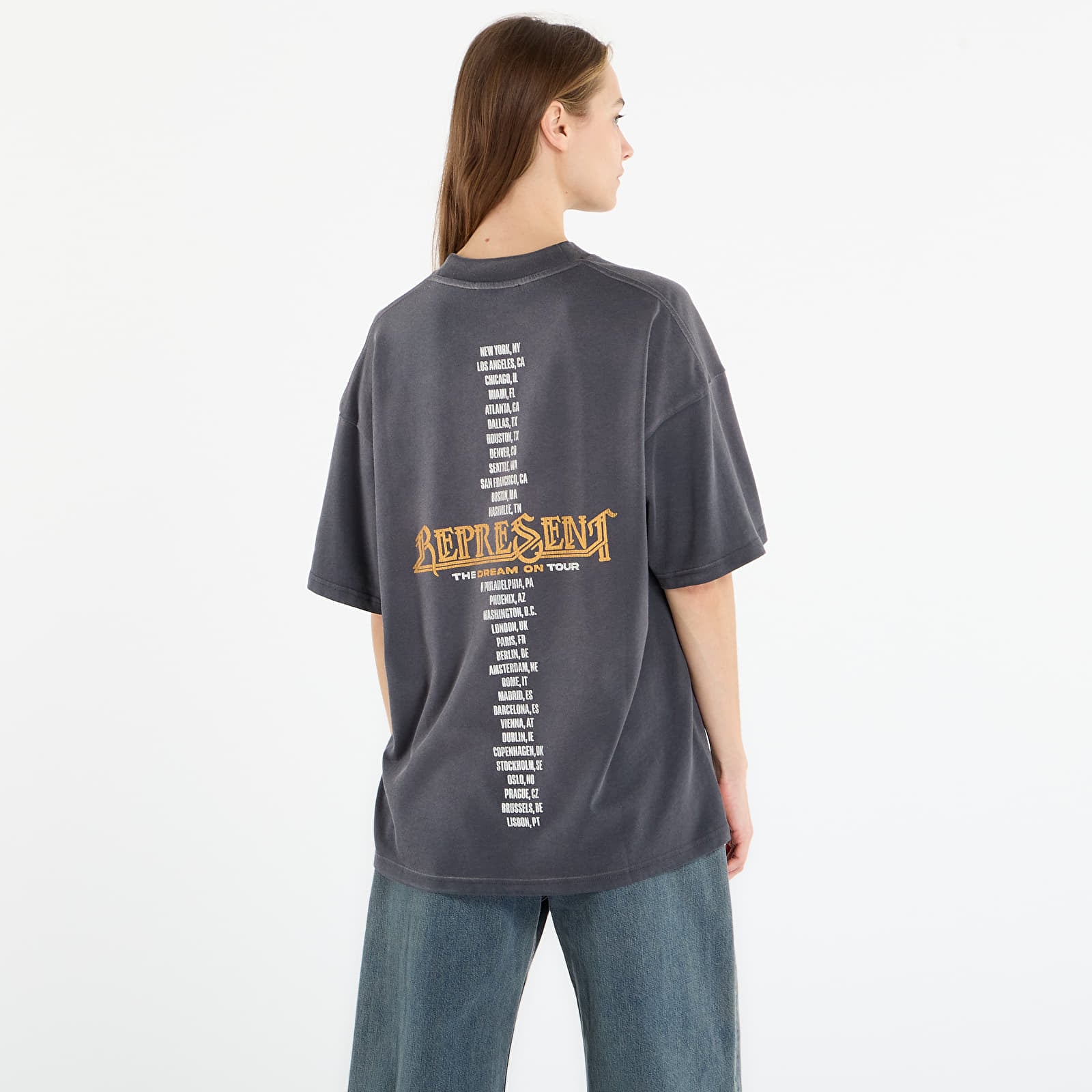 T-shirts REPRESENT Golden Tour T-Shirt UNISEX Sun Fade Grey