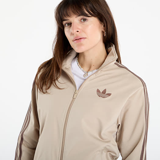 Women's hoodies adidas Firebird Track Top Loose Stone Khaki/ White