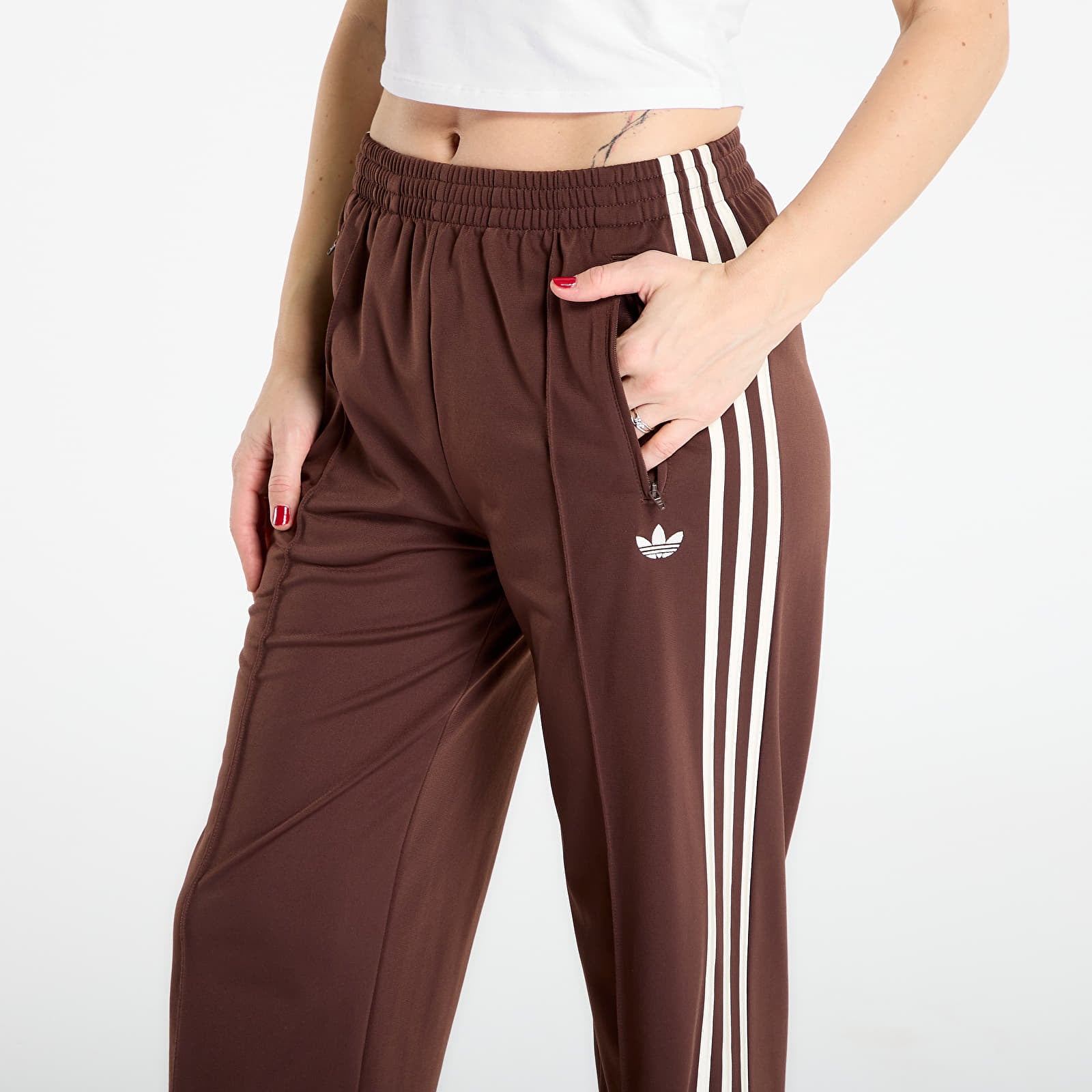 Ženske trenerke adidas Fb Loose Track Pants Auburn/ Crew White