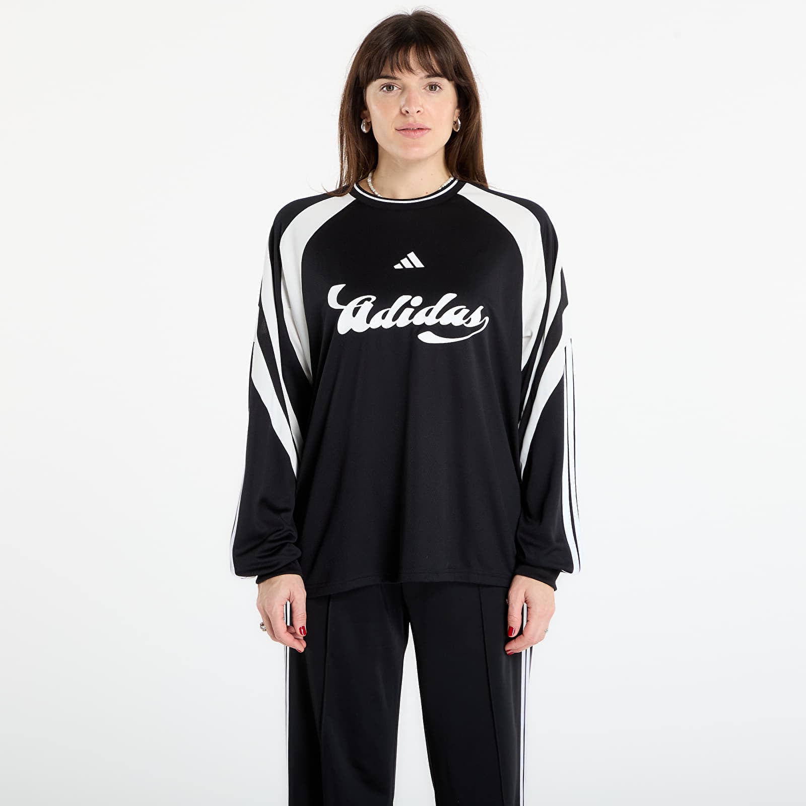 Tricou adidas W Her Ls Black/ Off White M