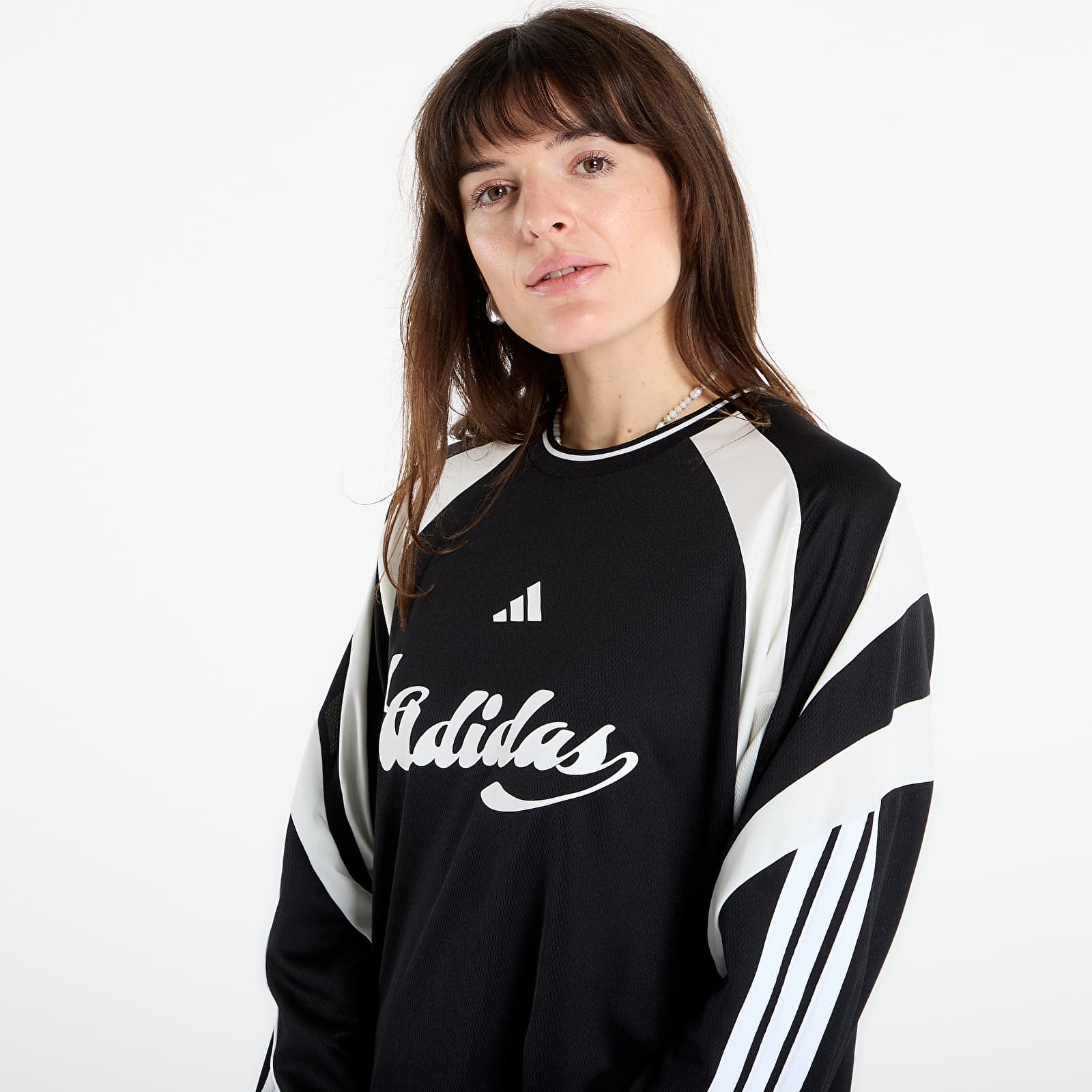 T-shirts adidas W Her Ls Black/ Off White