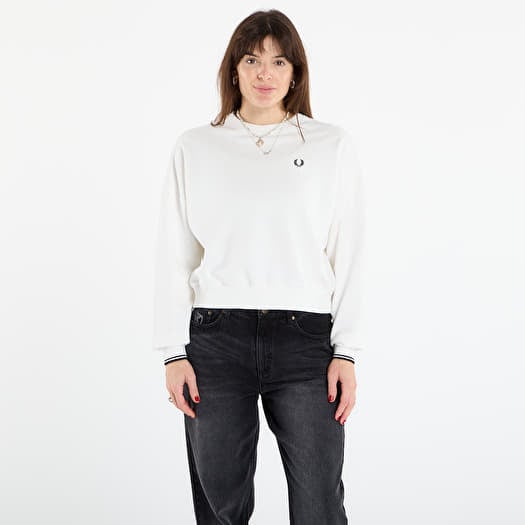 Hoodica FRED PERRY Tipped Sweatshirt Snow White
