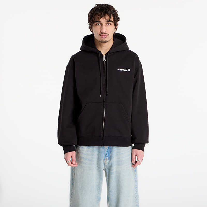 Sweatshirt Carhartt WIP Hooded Archive Lines Jacket UNISEX Black