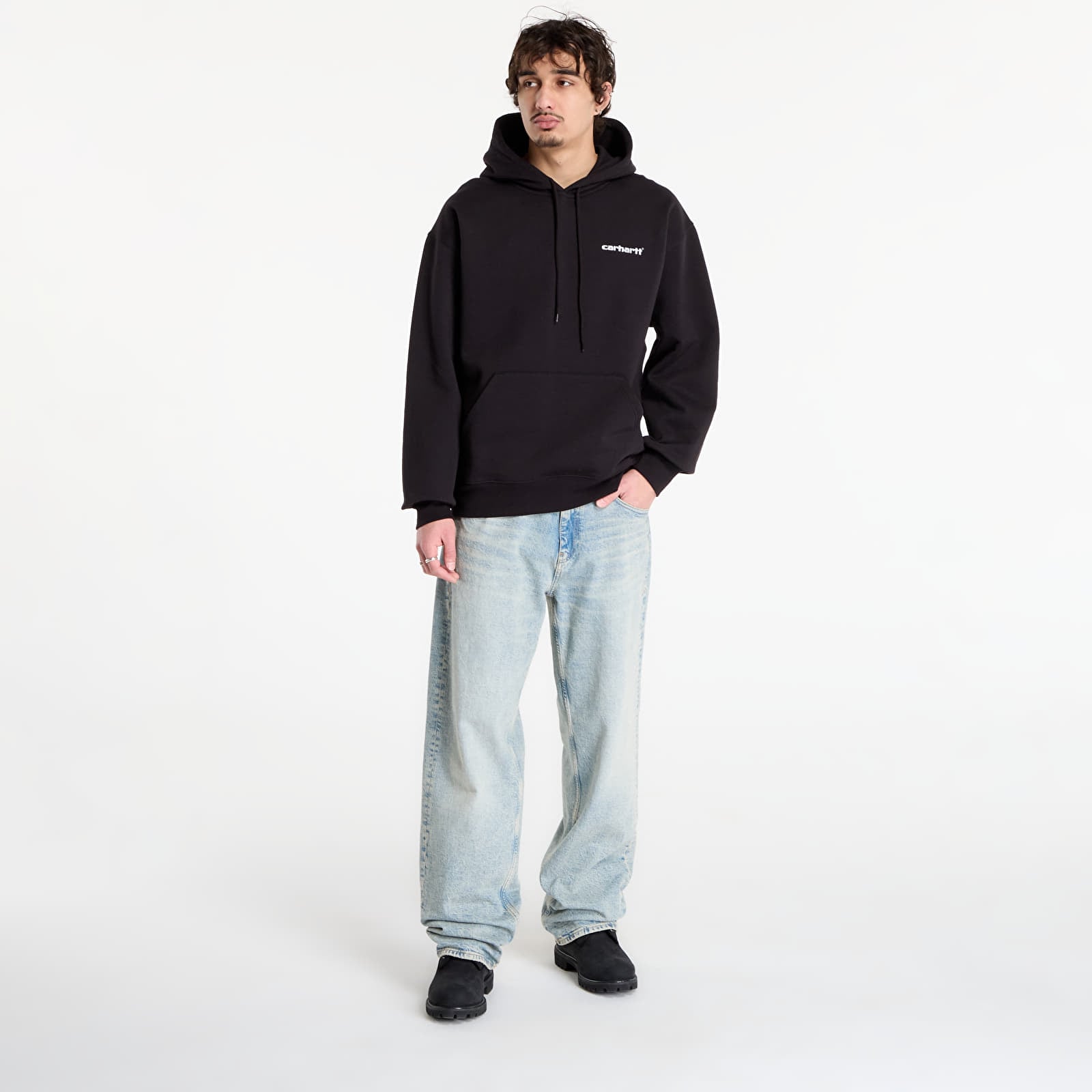 Dukserice Carhartt WIP Hooded Caps Sweat UNISEX Black