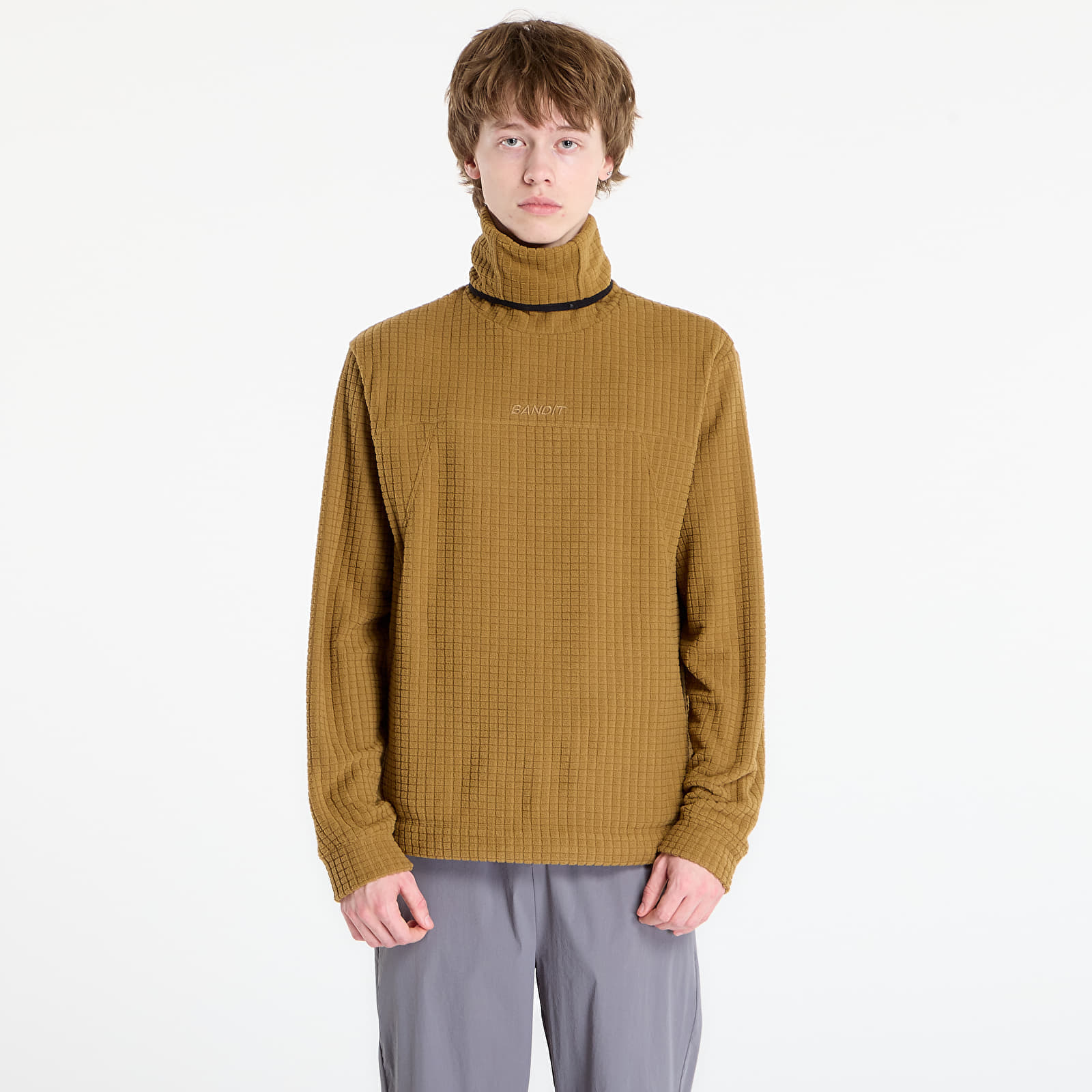 Суитшърт BANDIT Men's MacroSoft Grid™ Turtleneck Antique Brass S