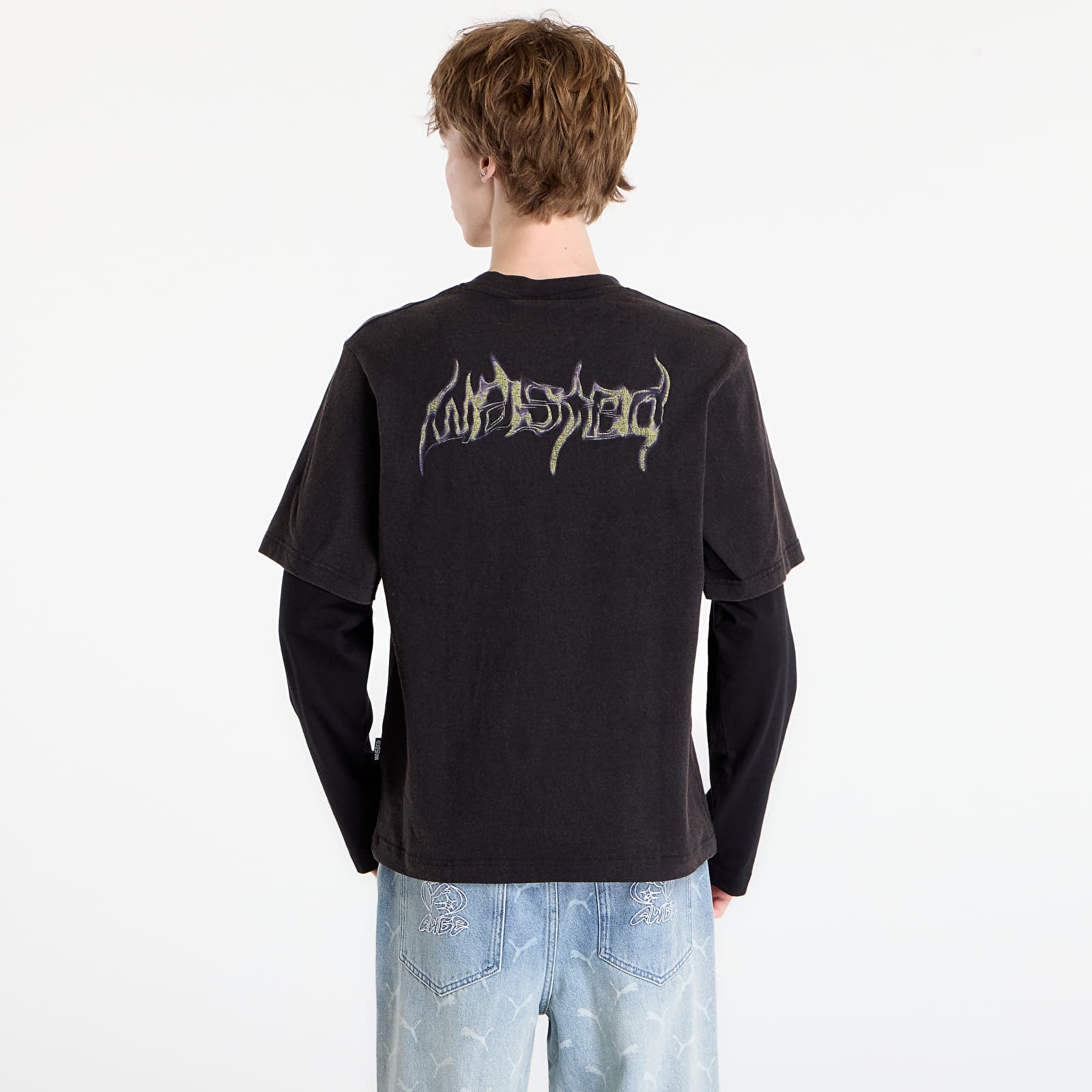 T-shirts Wasted Paris M Skull T Age Faded Black/ Black