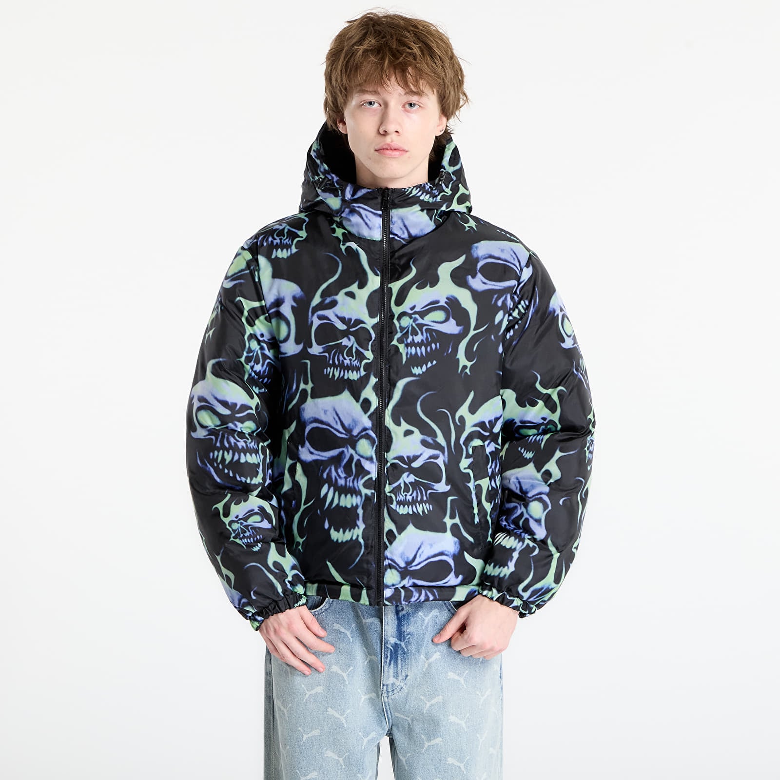 Jakker Wasted Paris M Skull Puffer Black
