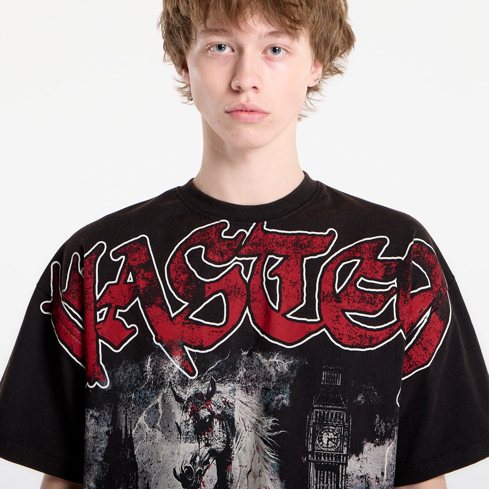 T-shirts Wasted Paris M Defy Boxy Faded Black