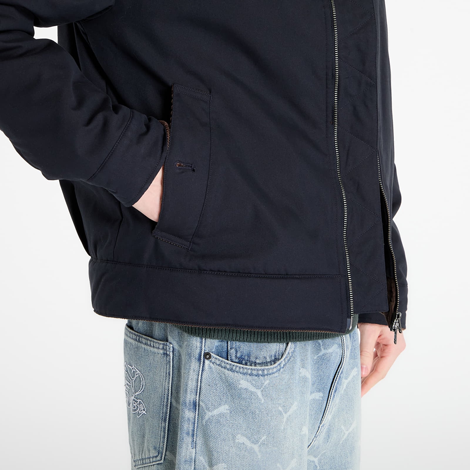 Jakne FRED PERRY Cotton Caban Jacket Navy