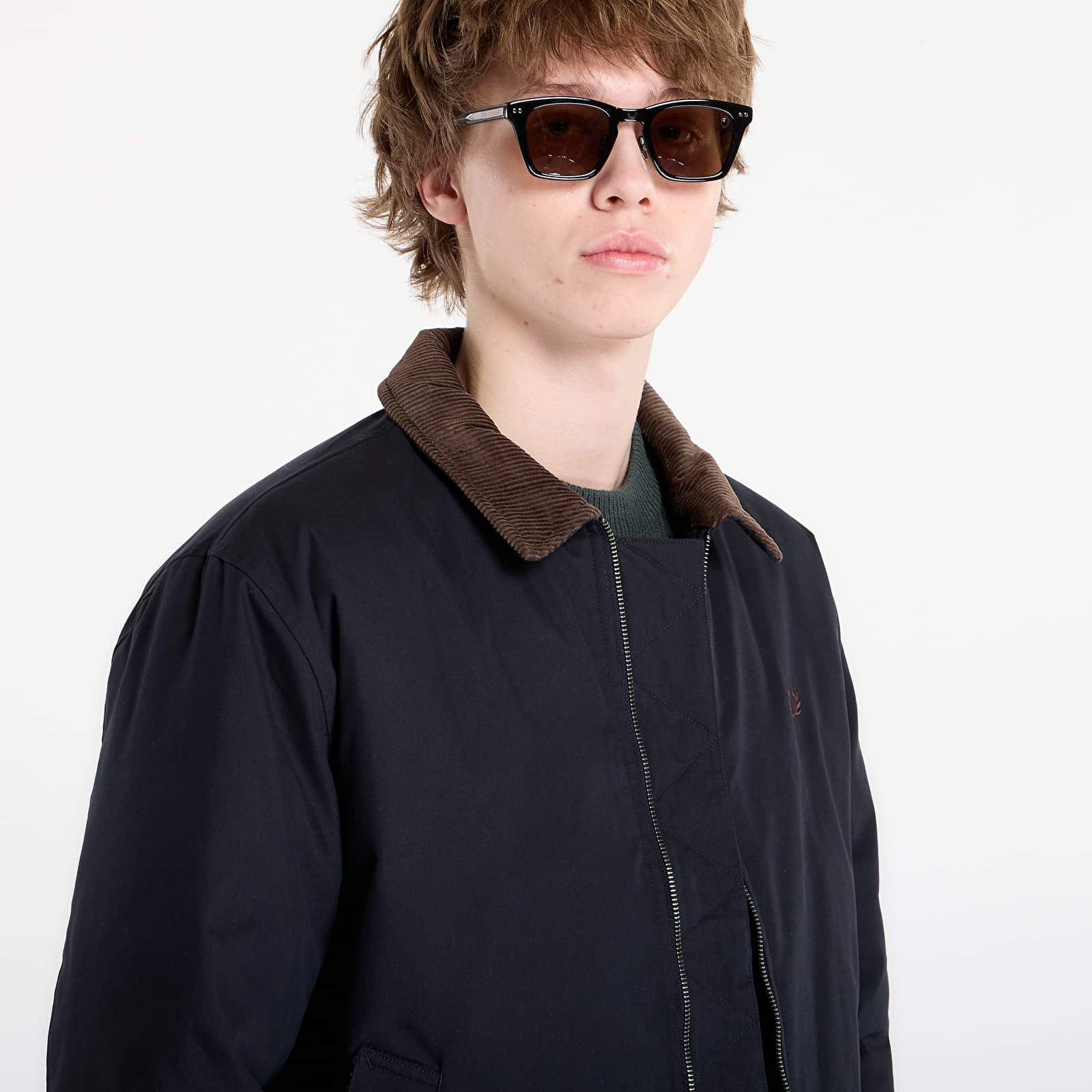 Jakne FRED PERRY Cotton Caban Jacket Navy