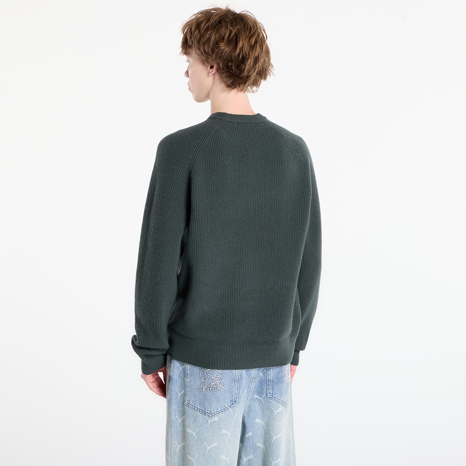 Puloveri FRED PERRY Lambswool Raglan Jumper Court Green