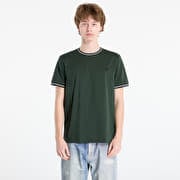 FRED PERRY Twin Tipped T-Shirt Court Green/ Snow White/ Navy