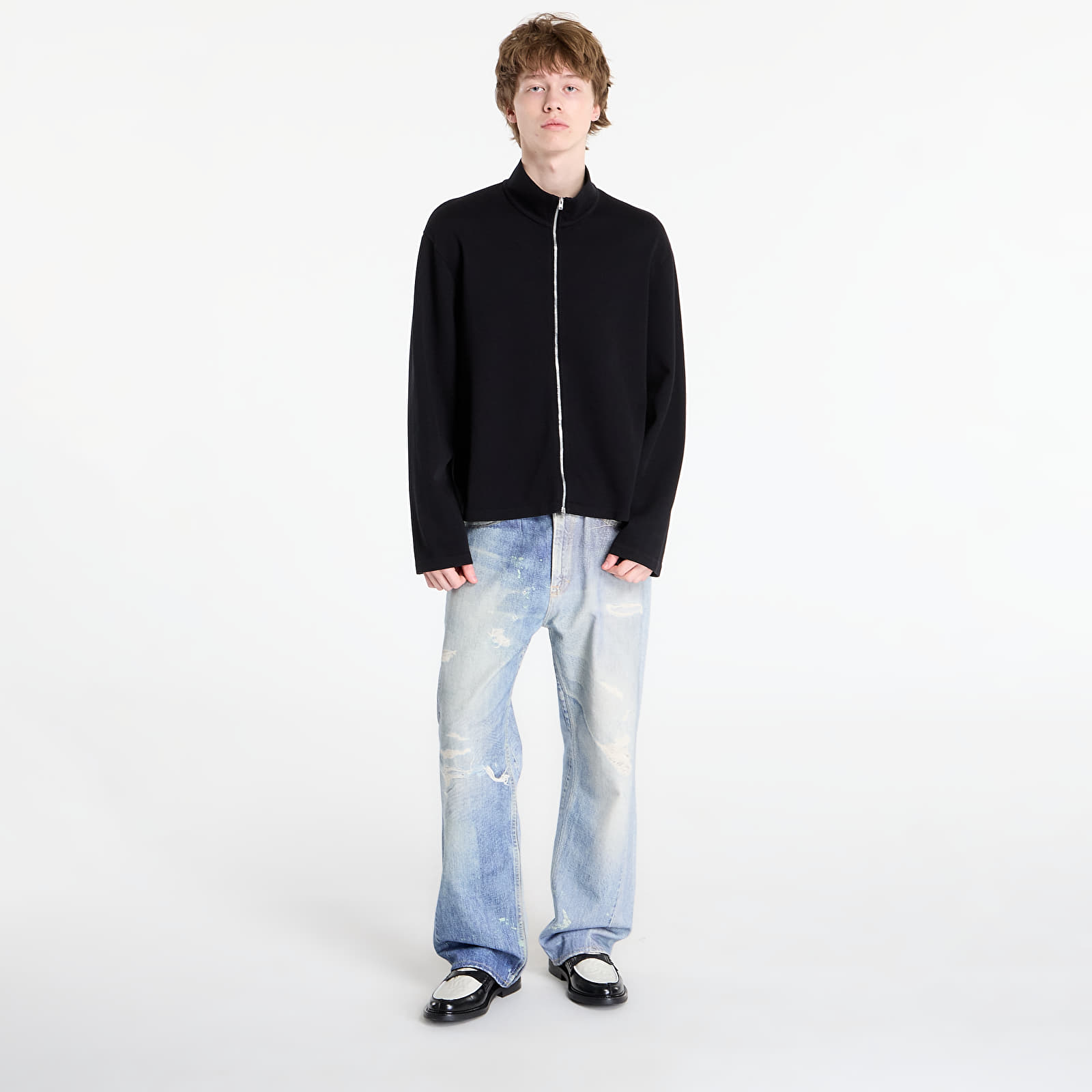 Sweatjacken und Sweatshirts OUR LEGACY Shrunken Fullzip Black Athletic Rib