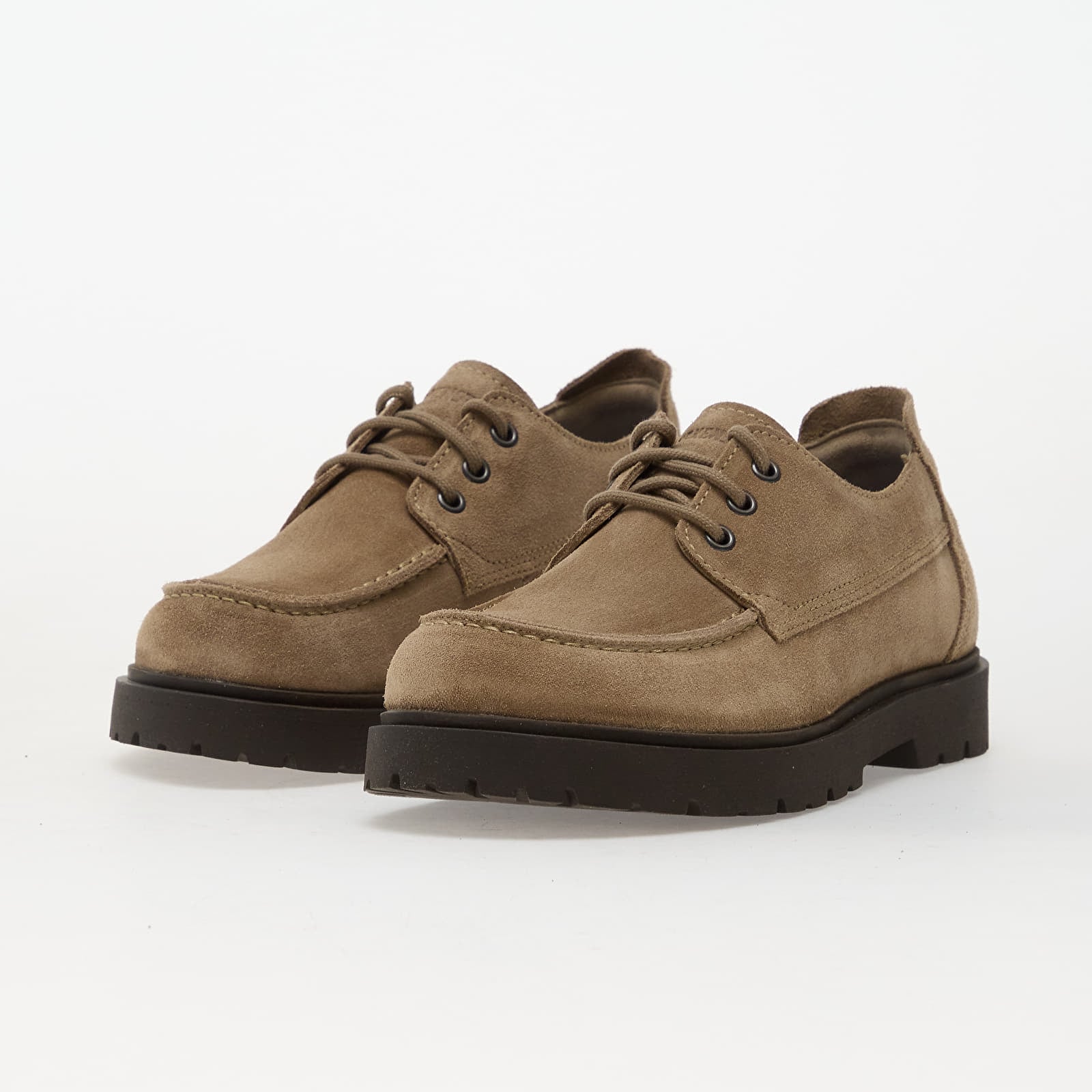 Мужская обувь Birkenstock Highwood Moc Lace Low Suede Leather Gray Taupe