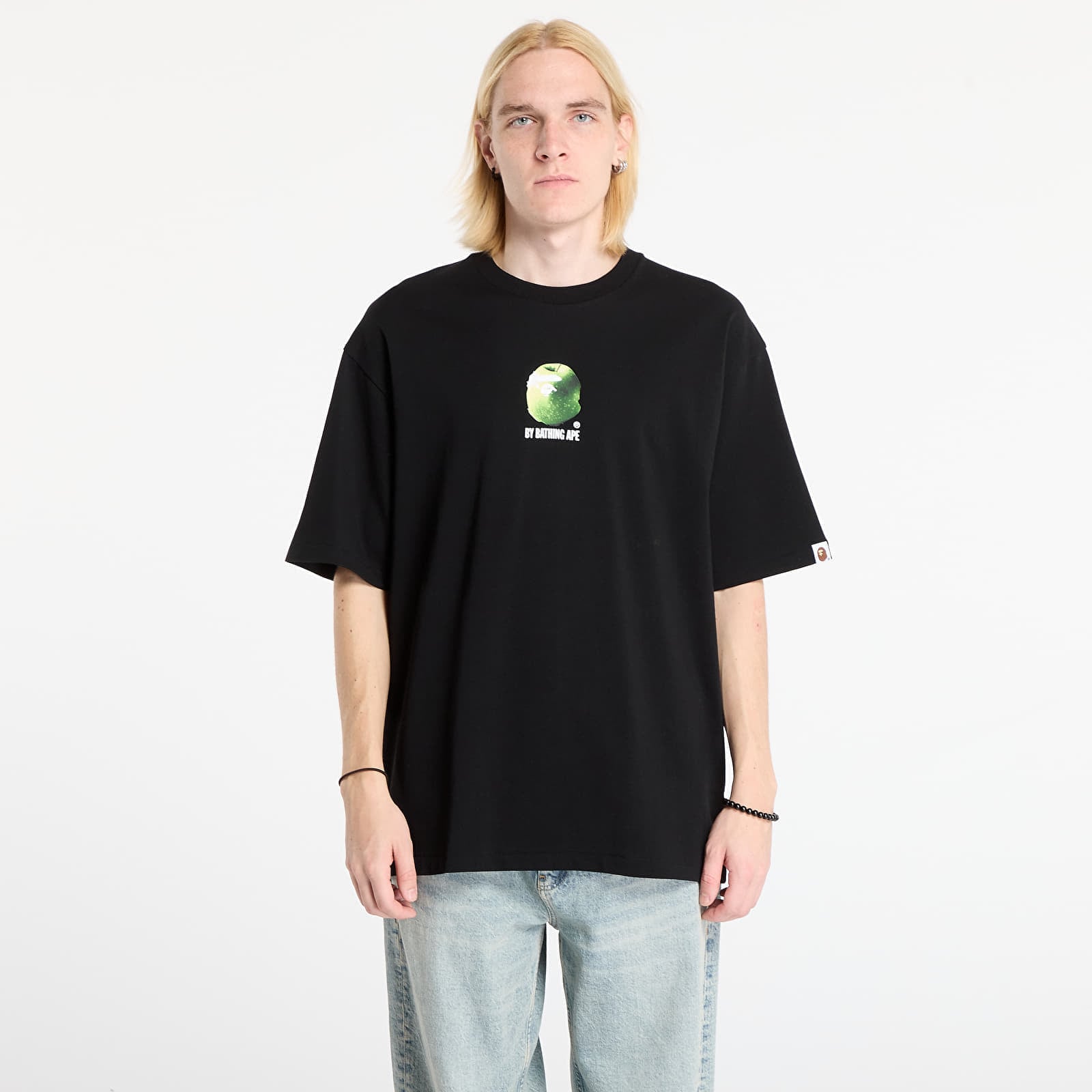 Tricou A BATHING APE Apple Graphic By Bathing Ape Relaxed Fit Tee Black L