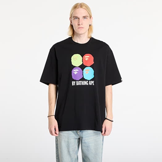 T-Shirt A BATHING APE Multi Ape Head By Bathing Ape Relaxed Fit Tee Black