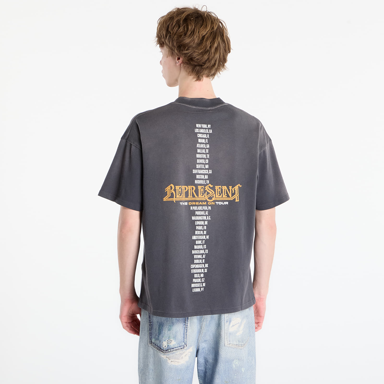 T-shirts REPRESENT Golden Tour T-Shirt UNISEX Sun Fade Grey