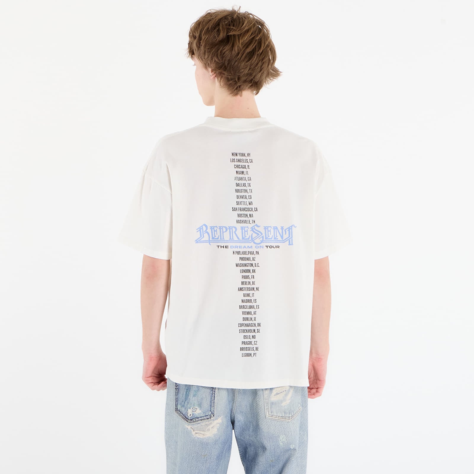 T-Shirts REPRESENT Golden Tour T-Shirt UNISEX Flat White