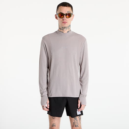 T-krekls BANDIT AuraGrid™ Mockneck Long Sleeve Zinc