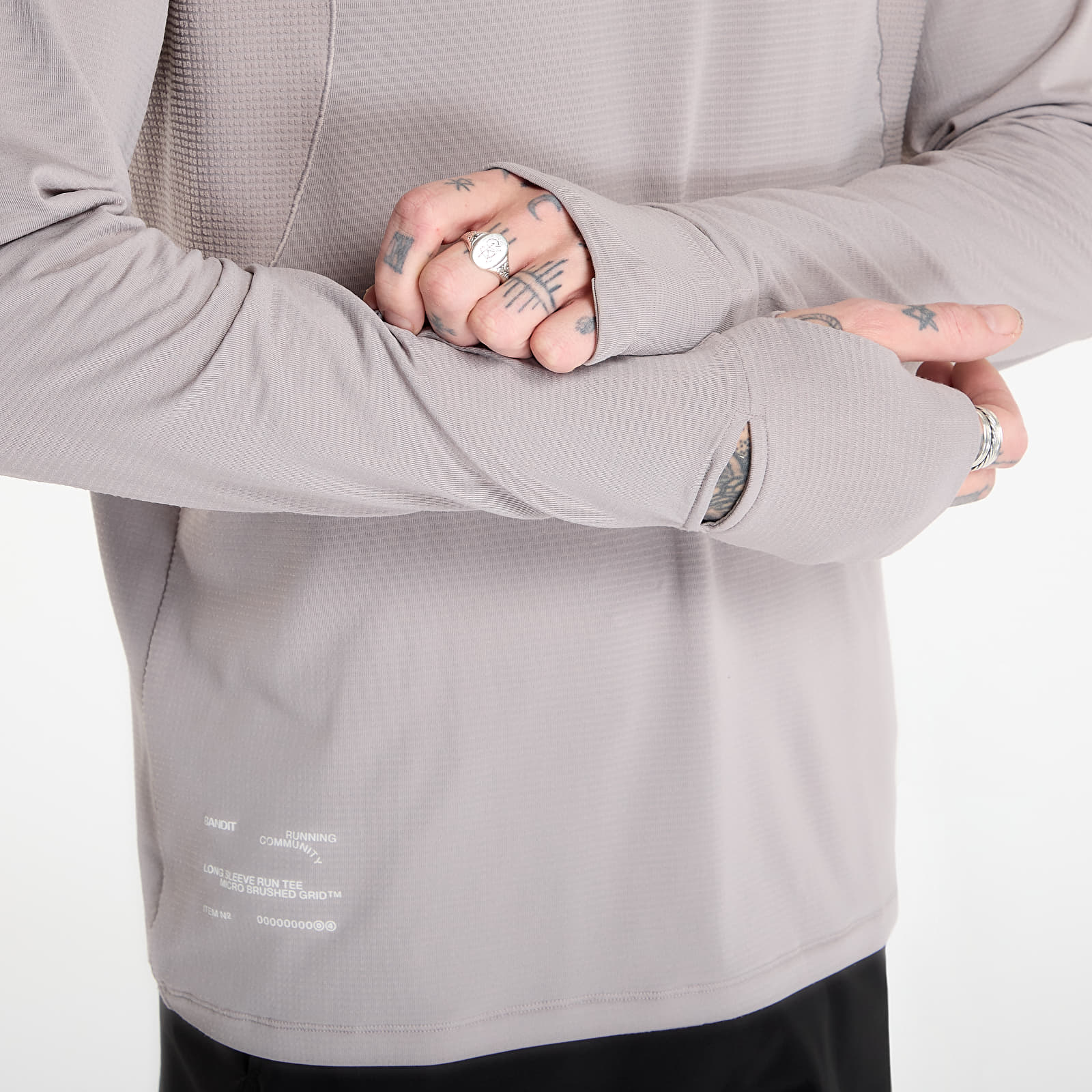 Футболки BANDIT AuraGrid™ Mockneck Long Sleeve Zinc