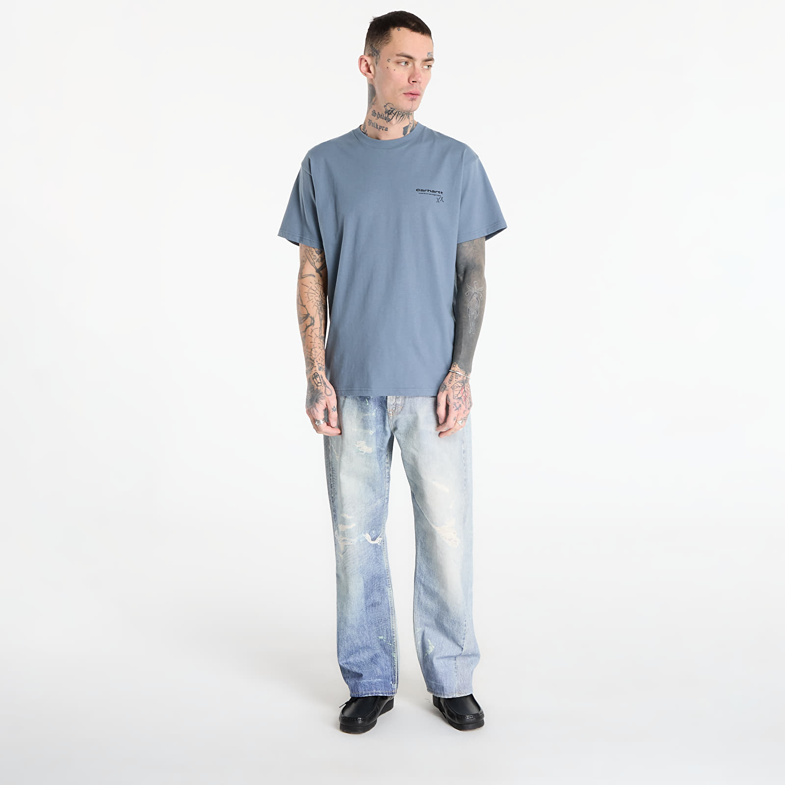 Majice i košulje Carhartt WIP S/S Garble T-Shirt UNISEX Velvet Blue