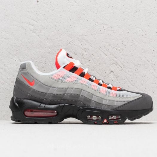 Nike air max 95 - men's white/solar red/granite/dust clearance