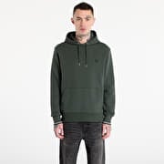 FRED PERRY Tipped Hooded Sweatshirt Court Green/ Snow White/ Navy