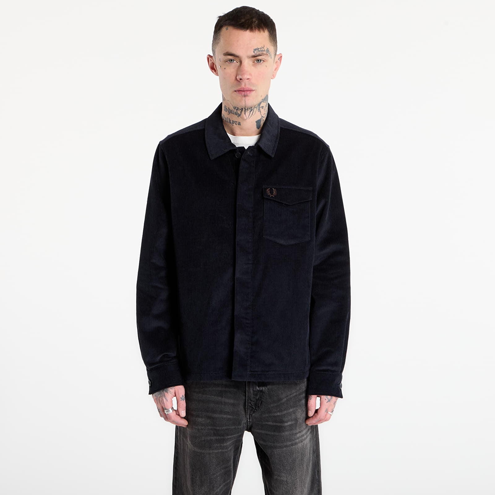 Hemden FRED PERRY Corduroy Overshirt Navy