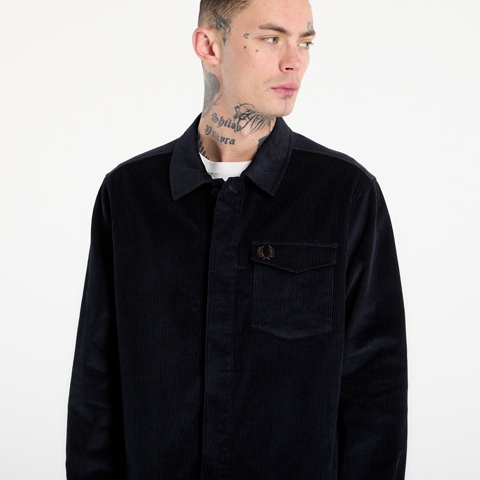 Hemden FRED PERRY Corduroy Overshirt Navy