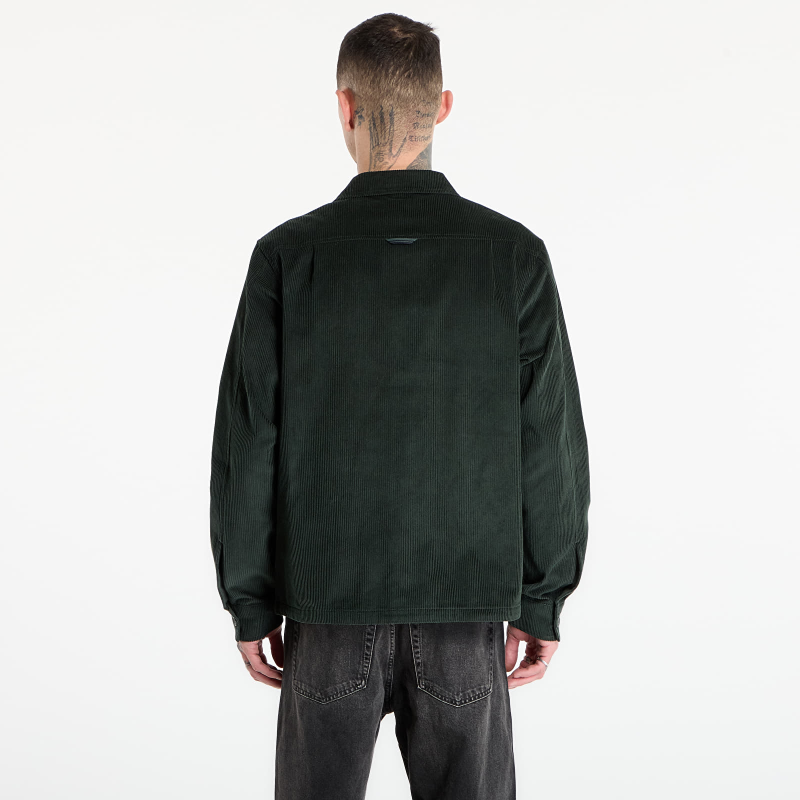 Chemises FRED PERRY Corduroy Overshirt Court Green