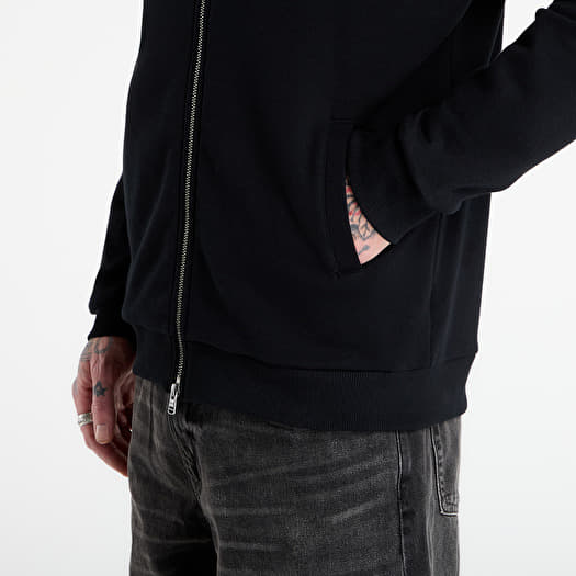 FRED PERRY Zip Through Collared Sweatshirt Black | Footshop