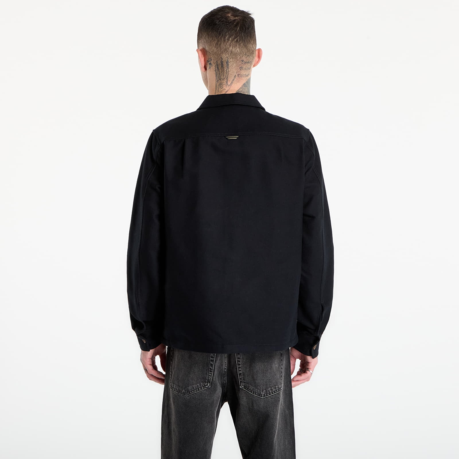 Chemises FRED PERRY Brushed Twill Overshirt Black