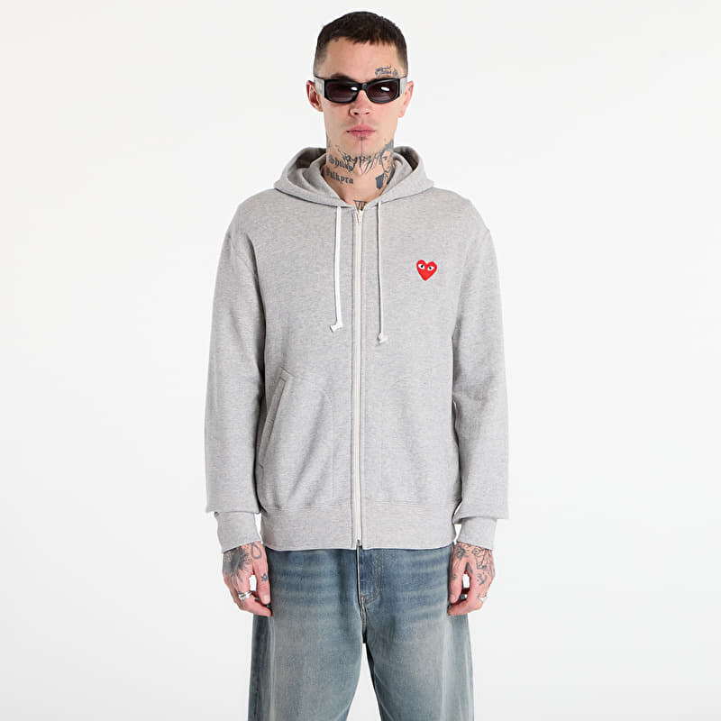 Džemperis Comme des Garçons PLAY Sweatshirt Red Emblem Knit UNISEX Gray