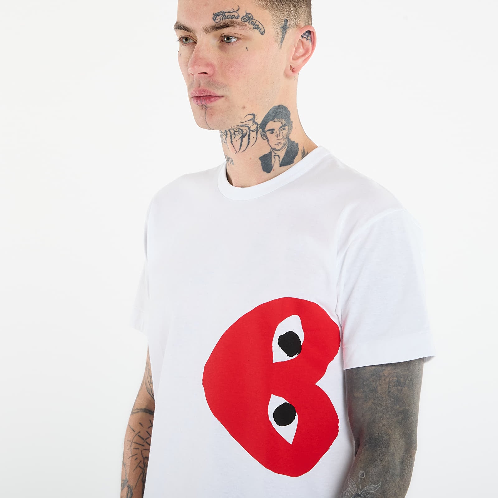 Majice i košulje Comme des Garçons PLAY T-Shirt Logo Print Knit UNISEX White