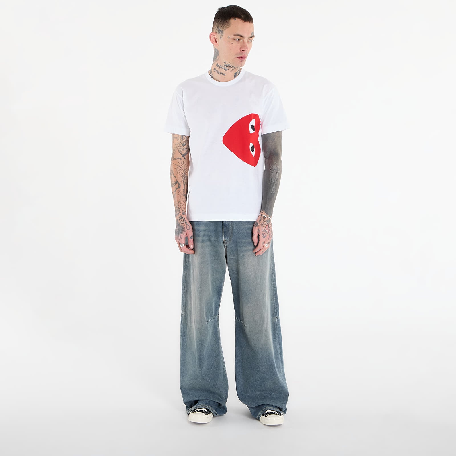 Majice i košulje Comme des Garçons PLAY T-Shirt Logo Print Knit UNISEX White