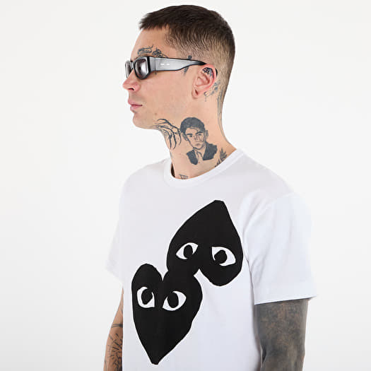 Comme des Garçons PLAY T-Shirt Logo Print Knit UNISEX White | Footshop