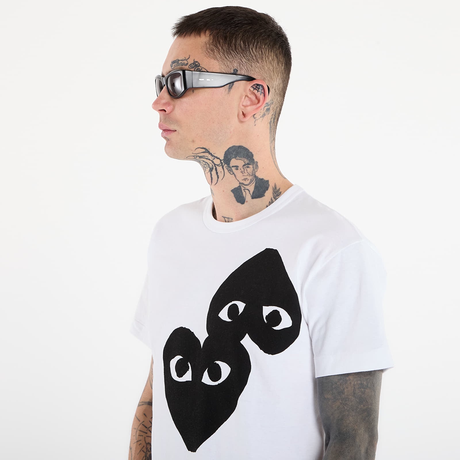 Majice i košulje Comme des Garçons PLAY T-Shirt Logo Print Knit UNISEX White