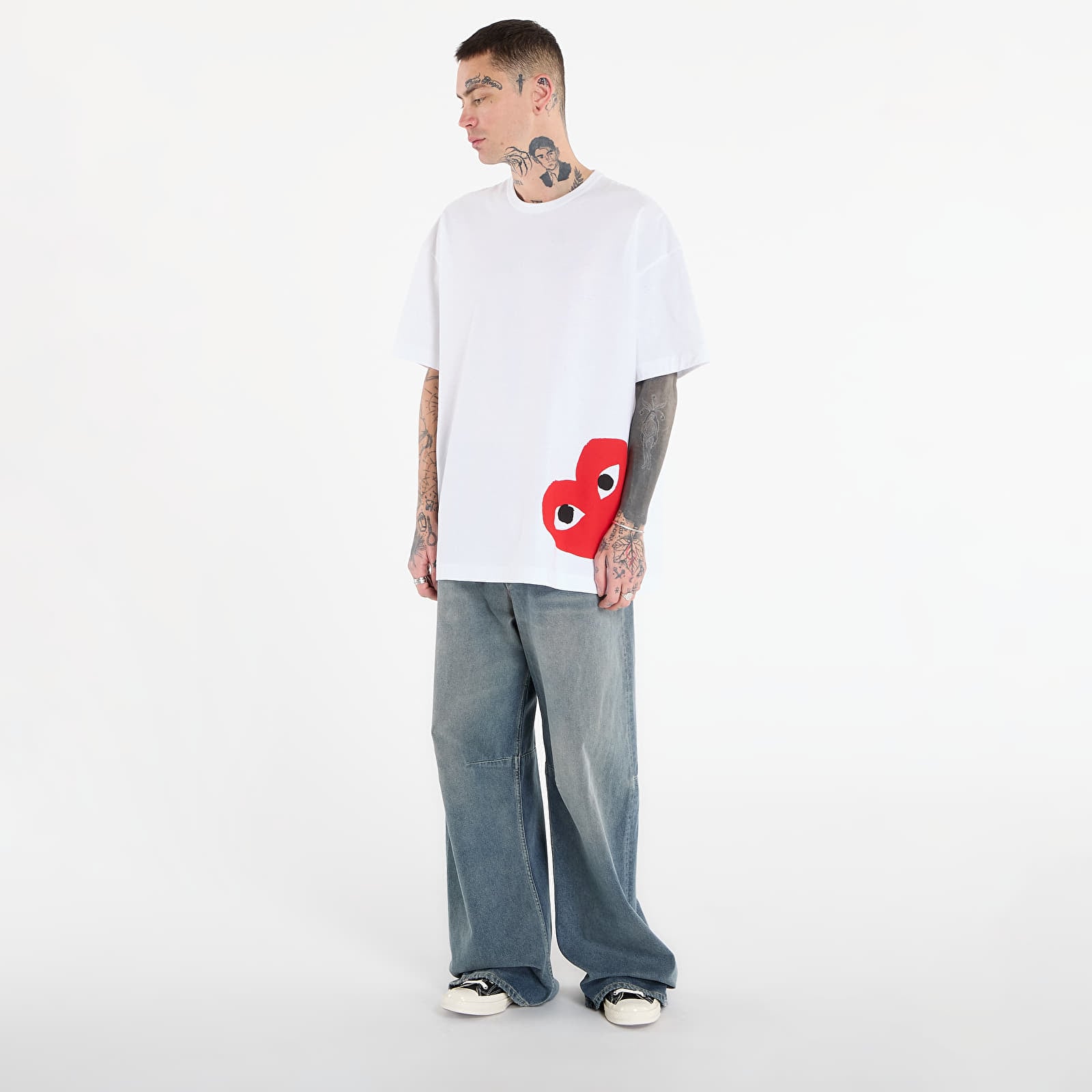 Majice i košulje Comme des Garçons PLAY T-Shirt Logo Print Knit UNISEX White