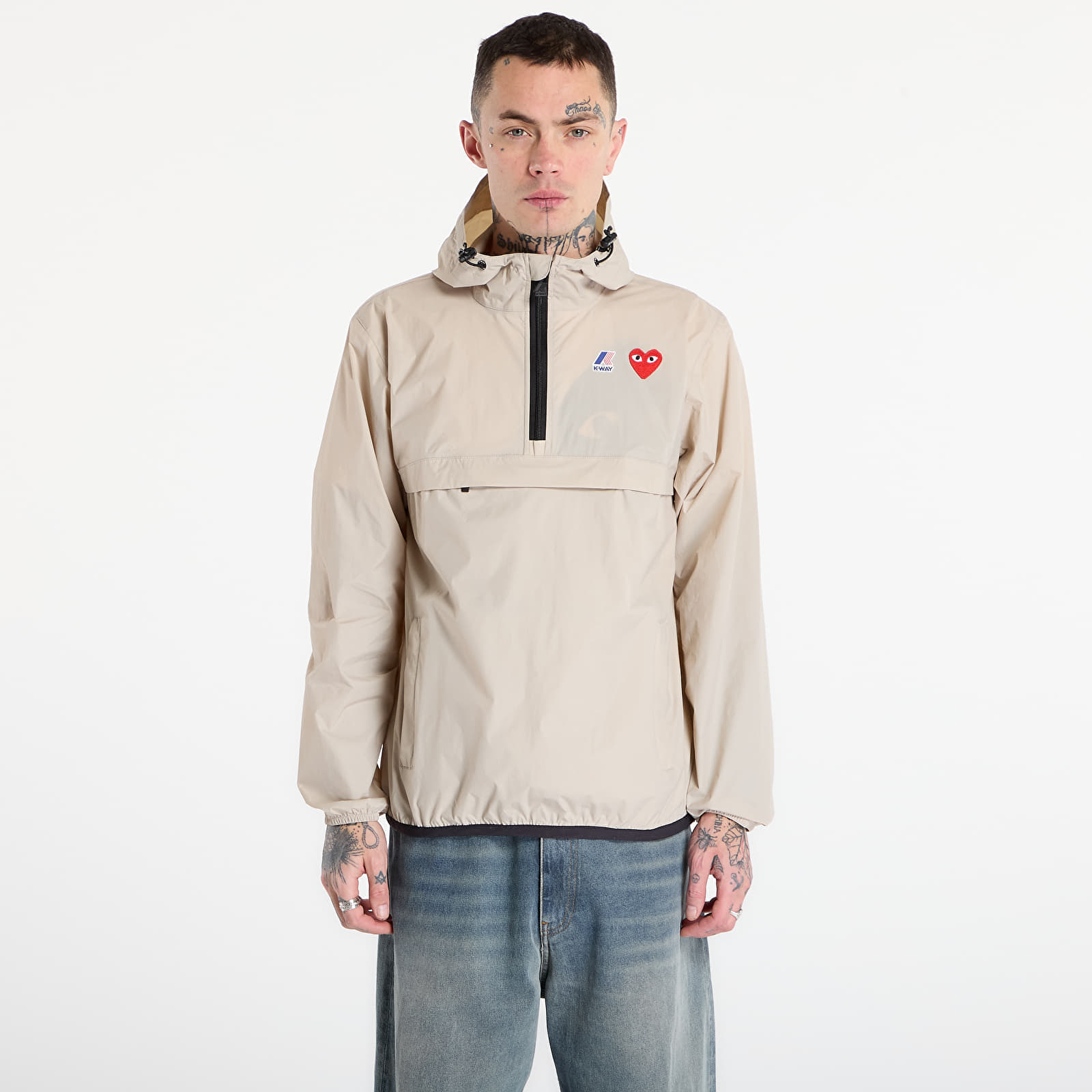 Яке Comme des Garçons PLAY x K-Way Jacket UNISEX Beige XXL