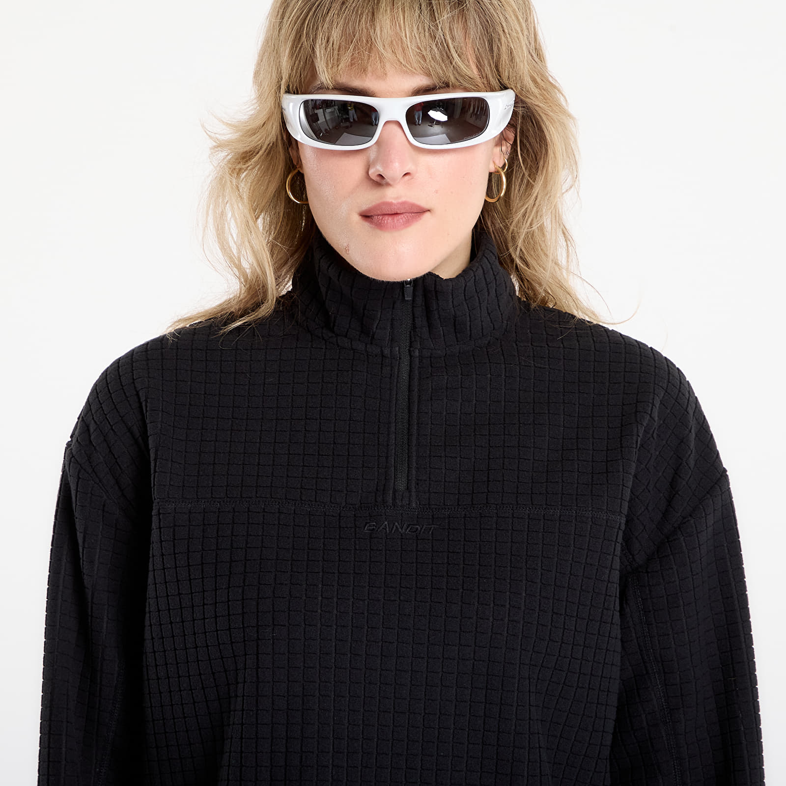 Sweatjacken und Sweatshirts BANDIT Women's MacroSoft Grid™ Quarter Zip Black